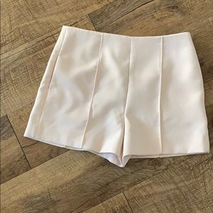 Pink structured shorts